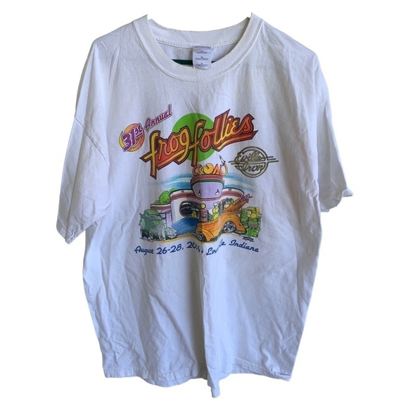 2005 Frog Follies 31st Annual Evansville Indiana Street Rod Tee Shirt Size XL - Picture 4 of 5